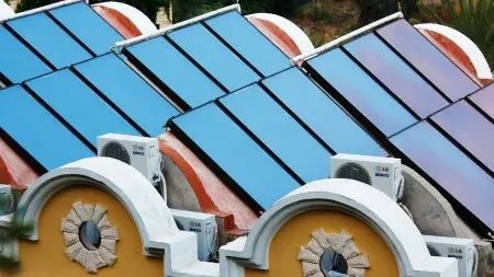 Coletores solares de telhado